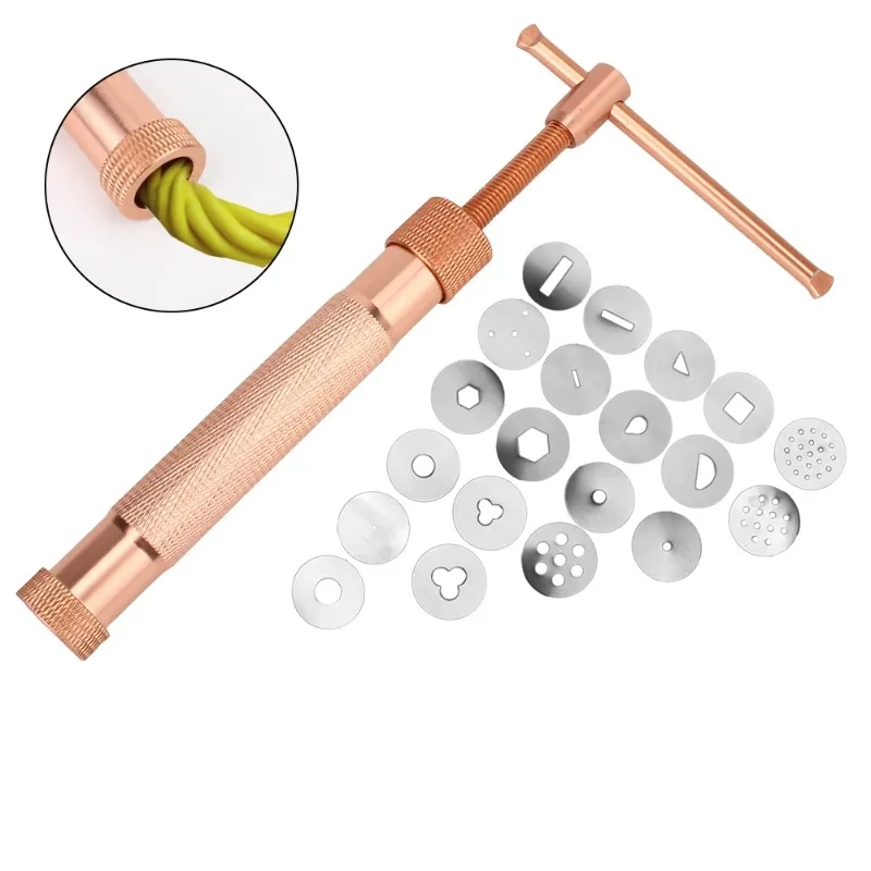 Polymer Clay Set - Pistolet de sculpture pour gâteaux en