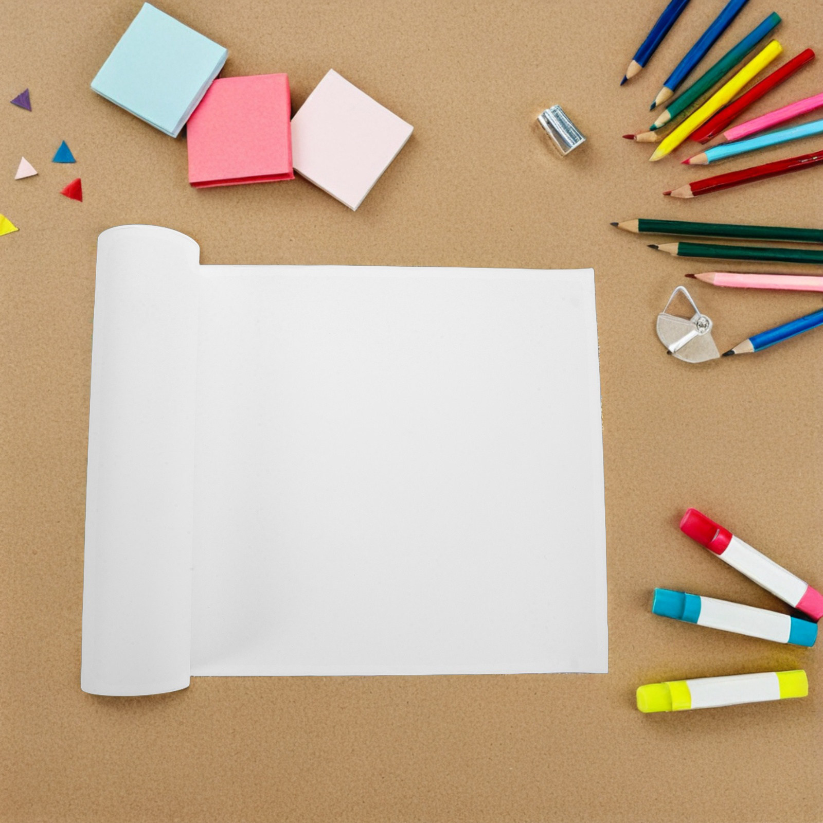 Art Craft Activities For Preschoolers - Rouleau de papier cartonné blanc long