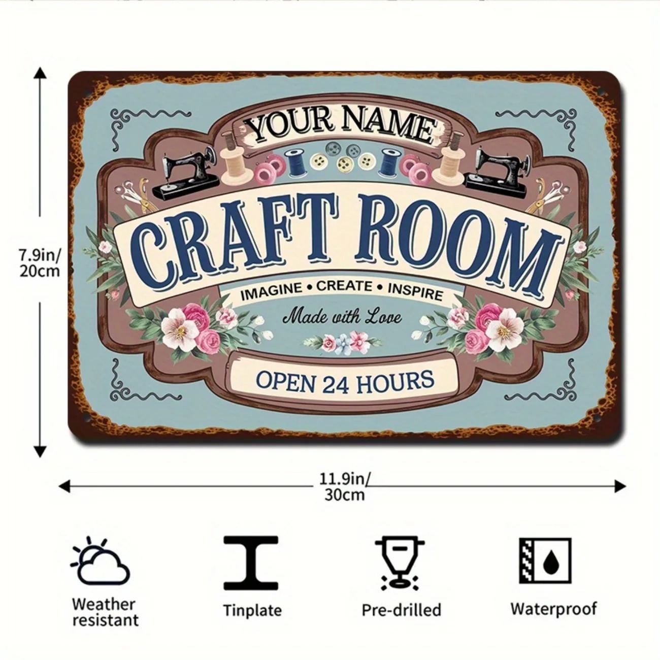 Art And Craft Studio - Panneau de salle d'atelier en métal