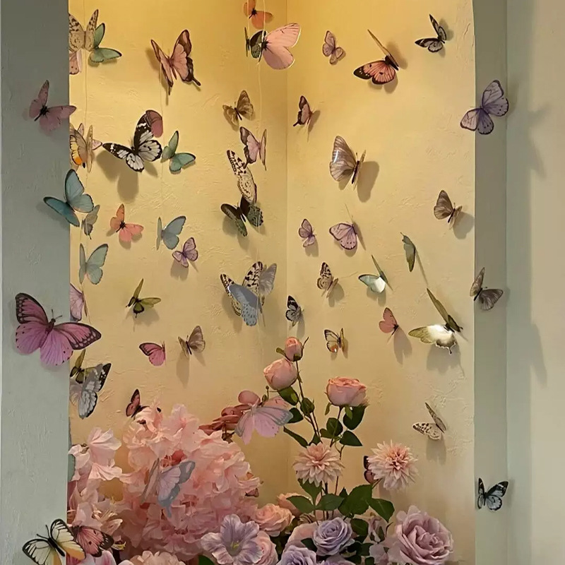 Art Craft Earth Day - 12 pièces 3D papillon Stickers muraux