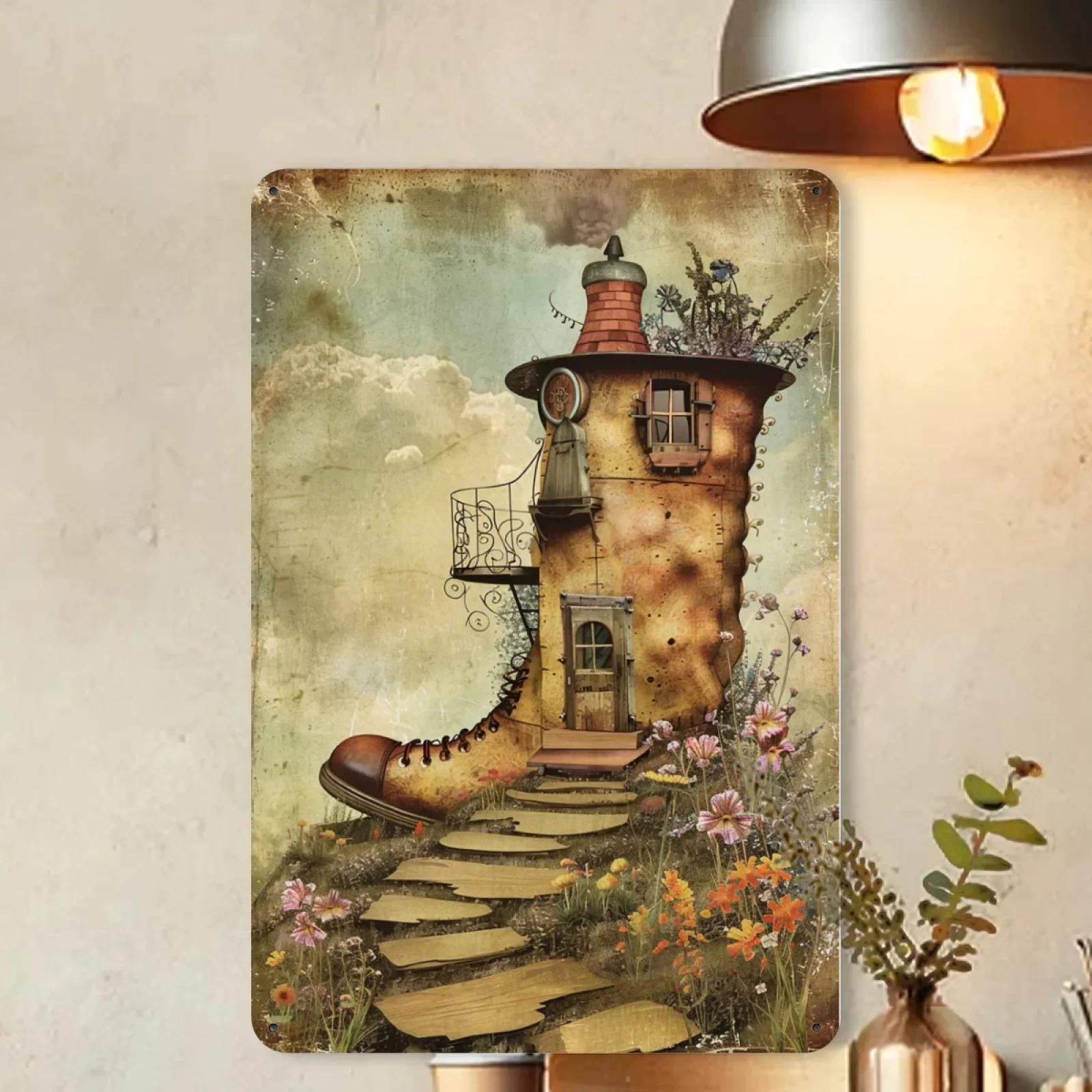 1 panneau métallique vintage,  - Art Craft Cafe avis et prix