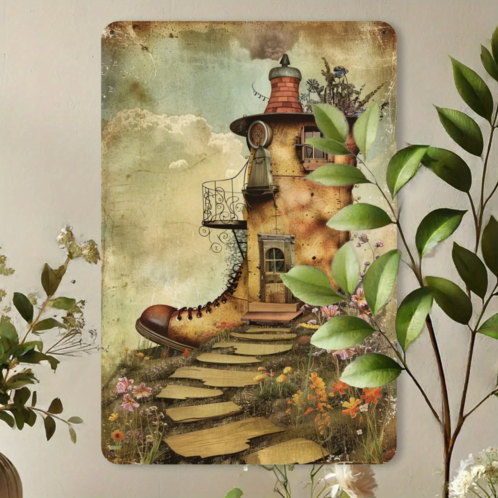 1 panneau métallique vintage,  - Art Craft Cafe avis et prix