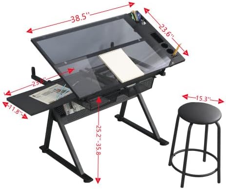 Table de dessin en verre – Tab - Art And Craft Studio avis et prix