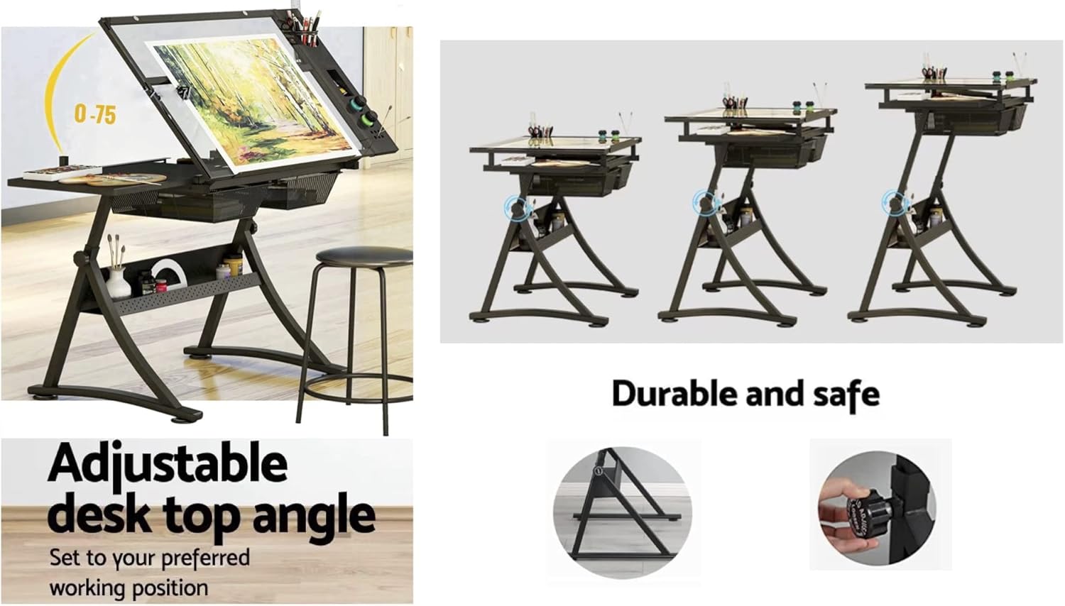 Table de dessin en verre – Tab - Art And Craft Studio avis et prix
